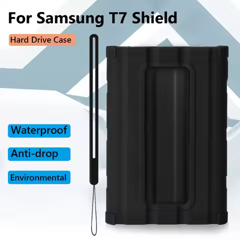 Silicone Case Hard Disk Hard Drive Protective Cover Waterproof External SSD Case with Lanyard for Sa