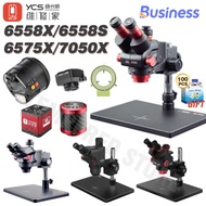 YCS 6558X 7050X 6575X Ultra HD Trinocular Microscope with Large Base 4K Camera for Mobile Phone PCB 