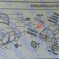 Original Civic Logo/ Emblem Civic Fb Accessories