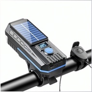 [Eco-Friendly Solar] Bike Light Solar Powered Front Light LED Flashlight