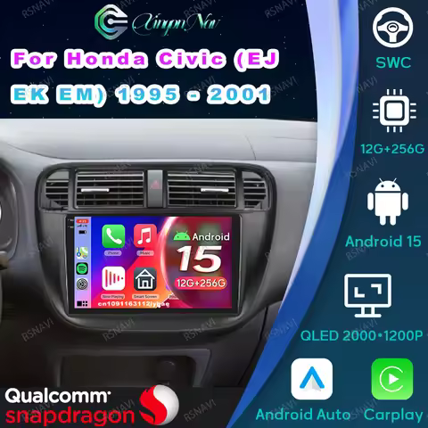 Android 15 Car Radio For Honda Civic (EJ/EK/EM) 1995 - 2001 Tesla Model Y Accessories 2025 9/10 Inch