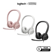 LOGITECH H390 USB COMPUTER HEADSET (BLACK/ROSE/OFF-WHITE)