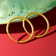 Gold Earrings Gold Plain Hoop Temperament Earrings Hoop Earrings Retro Earrings