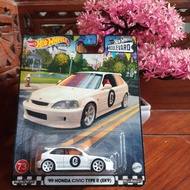 HONDA HOTWHEELS '99 CIVIC TYPE R (EK9) BOULEVARD PREMIUM "JAPAN STICKER" 