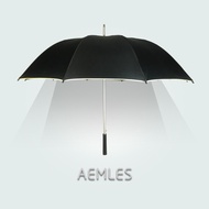 Aemles Large Sun and Rain Umbrella Diameter 115cm (115*95)(Black)