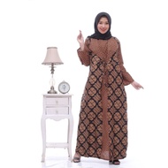 COD Gamis Batik Wanita Terbaru Modern Kombinasi Polos Kekinian Remaja