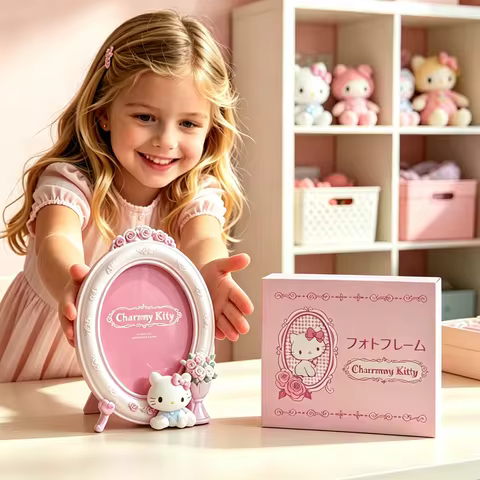 Fashion Desktop Decor Sanrio Hello Kitty Charmmy Inch Resin Photo Frame Cute Cartoon Picture Frame I