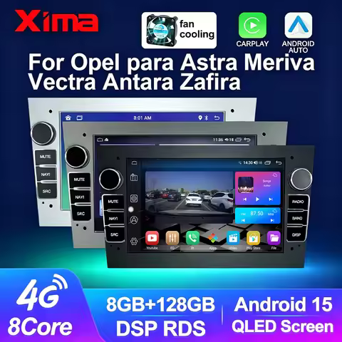 XIMA 2Din 7inch Android Auto CarPlay Car Radio for Opel Astra H G J Zafira B Corsa D C Antara Vectra