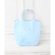 ** FollowV * Japanese Female Bag Smile Expression Light Blue Lightweight Can Store Eco-Friendly Shop