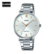 Velashop Casio Standard นาฬิกาข้อมือผู้หญิง สายสแตนเลส รุ่น LTP-VT01D-7BUDF หน้าปัดสีเงิน, LTP-VT01D-7B, LTP-VT01D