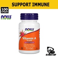 Now Foods, Vitamin A, Essential Nutrition, Supports Eye Health, Immune System, 10,000 IU, 100 Softge