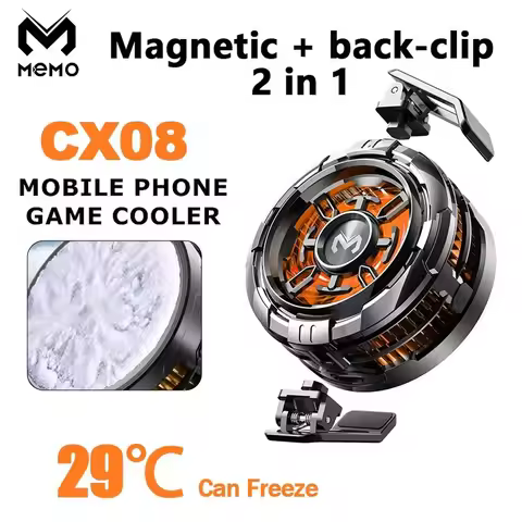 2 IN 1 MEMO CX08 Magnetic Back Clip Universal Mobile Phone Cooler Semiconductor Cooling Fan Freeze R