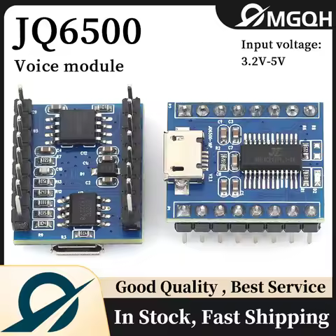 MGQH JQ6500 Voice Sound Module USB Replace One to Five Way MP3 Voice Standard JQ6500 Voice Module 16