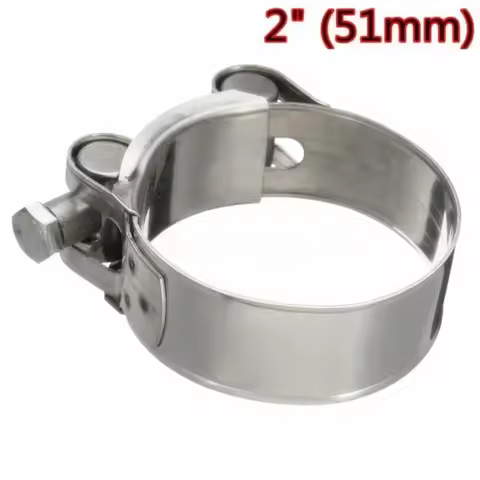 1PCS 2 Inches 51mm-61mm Motorcycle Universal Stainless Steel Exhaust Pipe Clamp Motorcycle Accessori