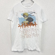 古著火影忍者漩渦鳴人角色印花短袖圓領T卹，白色，復古款，小號