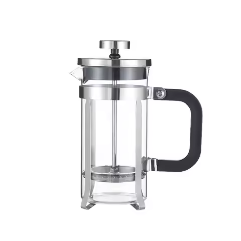 French Press Coffee Maker Stainless Steel Coffee Press 12oz,Borosilicate French Press Glass,Cold Bre