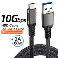 10Gbps hard disk data cable TYPE-C revolving USB3.2 data cable with aluminum shell braided mesh 3A60