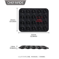 ((Baking Kitchen) Chefmade wk9898 Black Mini 20 Donut Cake Mold wk9898