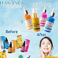 HANASUI Gold SERUM, VIT C (ORANGE), VIT Collagen (biru), Acne (Pink)