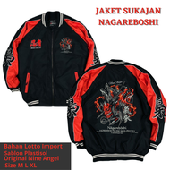 Jaket Sukajan Pria / Wanita Warna Hitam Merah Naga Rebohsi