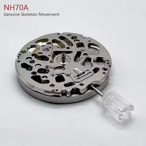 Japan Genuine NH70 NH70A Mechanical Movement 24 Jewels Skeleton Mechanism Modification Automatic Wat