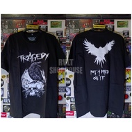 RVLT - Kaos Band Punk Lengan Panjang Tragedy / Longsleeve Punk / Kaos Distro T-shirt Pria T-shirt Pu