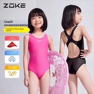Zoke Girl Training Swimwear Chlorine Resistant  Children's Swimwear Racing Training Bathing Suit Hot
