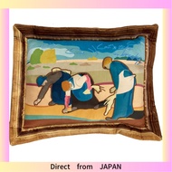 Livheart Cushion Art Gleanings, Medium Size (Total Length: Approx. 38cm), Painting by Millet, Stylis