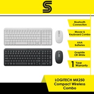 LOGITECH MK250 Compact Wireless Combo Keyboard & Mouse - Graphite | Off-White