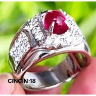 CINCIN BATU AKIK MERAH DELIMA SIAM MD BANGKOK ASLI