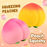 Peach Squishy Ibloom Realistic Simulation Fruit Squeeze Toy Stress Relief Fidget Toy for Kids