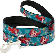 Disney Pet Leash, Dog Leash, The Little Mermaid Flounder and Sebastian Under The Sea Green, 6 Feet L