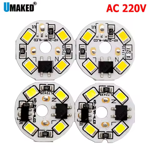 10pcs AC220V LED 2W 21mm 2835 SMD Lamp Plate Needn't Driver Connect Light Source White/ Warm White l