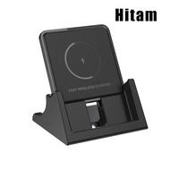NETPAC Charger Wireless Fast Charging 15W Qi Fast Charger Deskstop Stand Dock For Samsung Xiaomi Huawei Vivo Android Headphone Jam Tangan Pintar