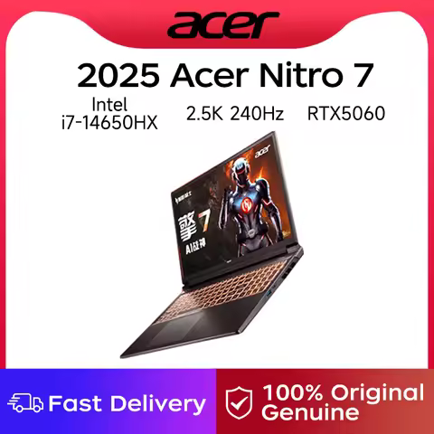 2025 Acer Nitro 7 14th Gen Intel Core i7-14650HX 16GB/32GB 1TB/2TB RTX 5060 2.5K 240Hz Gaming Laptop