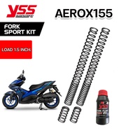 ชุดสปริงโหลดโช๊คหน้า YSS Fork Sport Kit Aerox155 โหลด1.5นิ้ว ของแท้ ประกันศูนย์1ปี