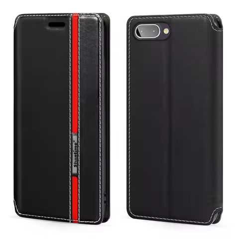 For BlackBerry KEY 2 LE Case Fashion Multicolor Magnetic Closure Leather Flip Case Cover with Card H