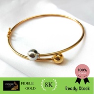 Gelang emas asli bola mata tinju