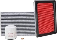 Kefly 16546-17B00 Engine Air Filter & 15208-65F0E Oil Filter & 27277-3DF0A Cabin Air Filter Fits for