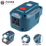 CHINK Battery Adapter Durable Travel Tool Accessories Dual USB Converter for Makita 18V Li-ion Battery
