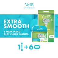 Gillette Venus Extra Smooth Razor isi 1 pcs + Refill isi 6 pcs