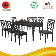 P2U ABC 8 Seater Dining Set with Meja/ Meja Makan/ Set Meja Makan/Dining Set 1+8/ Meja Makan Kerusi/Chair Set