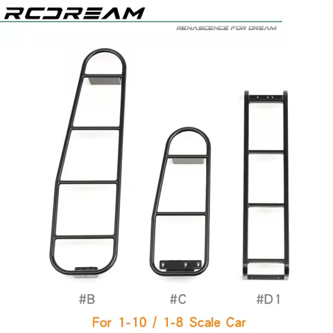 RCDream 1-8 Scale Tail Ladder Side Ladder for 1/8 RC Truck Crawler Model Car MJX H8H Decorative Part