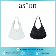 🇰🇷【ASON】Crescent Bag Embroidery Crack Shoulder Bag - 2 colors