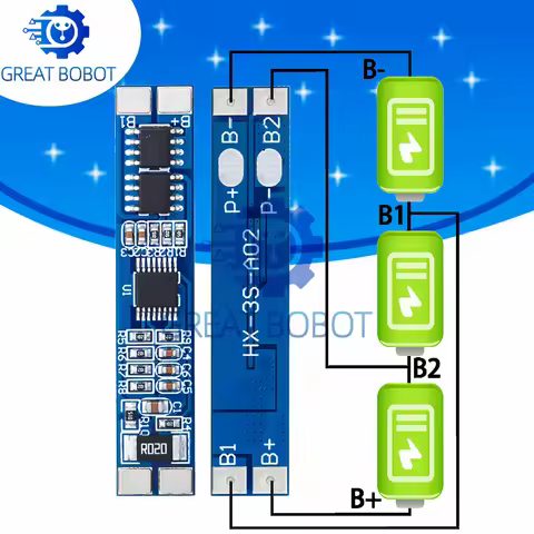 BS 3S Li - ion 18650 Battery Charger Protection Board: 12V 8A, Suitable for 11.1V & 12.6V, 10A BMS I