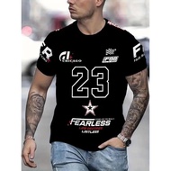 2025新款  数字23 男士简约球服短袖T，3D印花全涤面料2025 new figures 23 men20260105