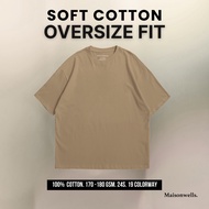 Maisonwells. Soft Cotton Oversize Fit Tshirt Ermine | Premium Plain Oversize T-Shirt Brown Mediumwei