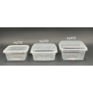MW SQ250/MW SQ350/MW SQ450 Square microwave food container with lid /Bekas plastic Kek