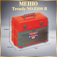 MEIHO Trendy NO.8200 R Tackle Box|Heavy-Duty Waterproof Fishing Storage|Large Durable Organizer Box