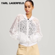 KARL LAGERFELD -   ORCHID EMBROIDERY BOMBER JACKET